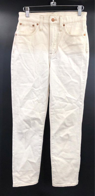 Madewell Women's The Perfect Vintage Crop Jean Ivory High Rise Sz 24