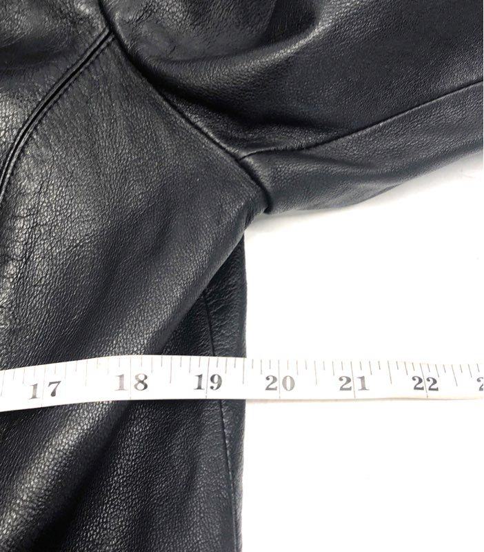 Jacqueline Ferrar Women's Black Genuine Lambskin Leather Jacket Vintage Y2K Sz L
