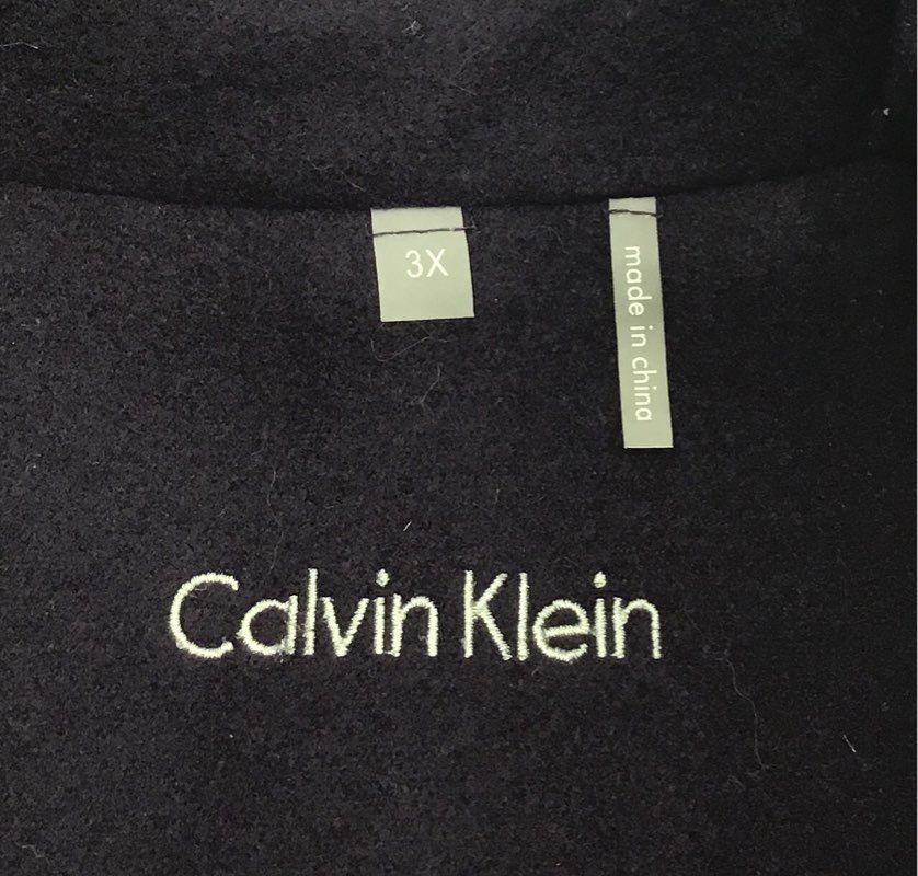 Calvin Klein Women's Purple Orchid Plus Size 3X Button Front Coat Jacket NWT