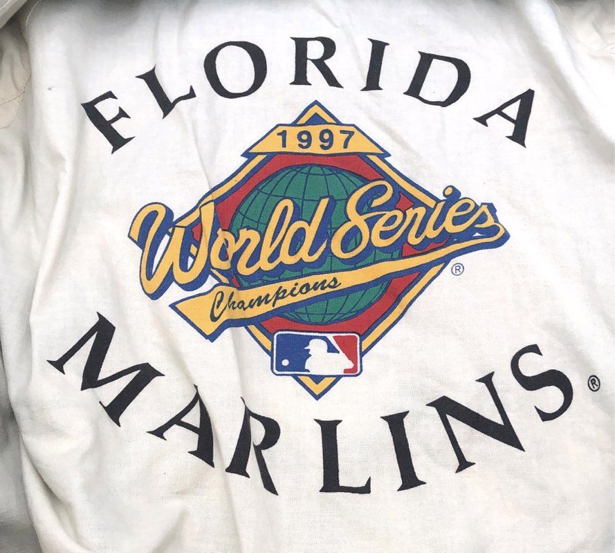 Vintage 1997 Florida Marlins World Series Champions Jacket Mirage MLB Sz M