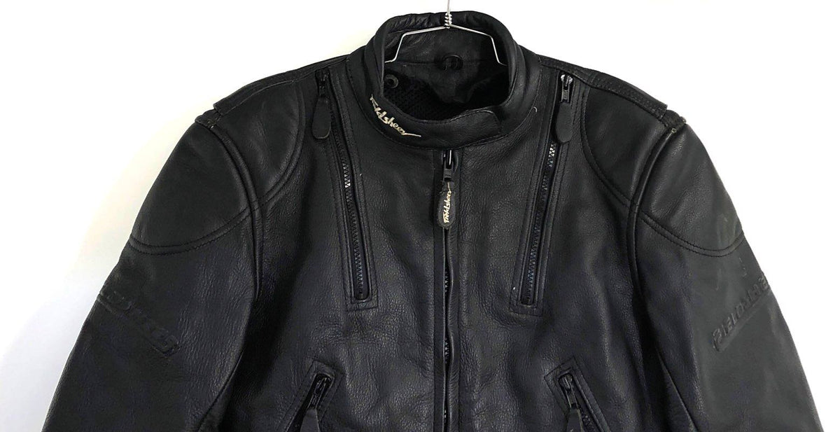 Fieldsheer Women's Black Leather Motorcycle Jacket Padded Vintage Y2K Sz M