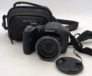 Sony Cyber-Shot DSC-H200 Black 20.1 MP Digital Camera With Accessories