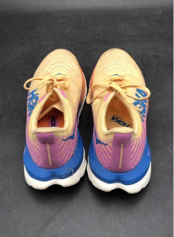 Hoka One One Women's Mach 5 Yellow Pink Athletic Shoes - Size 7.5