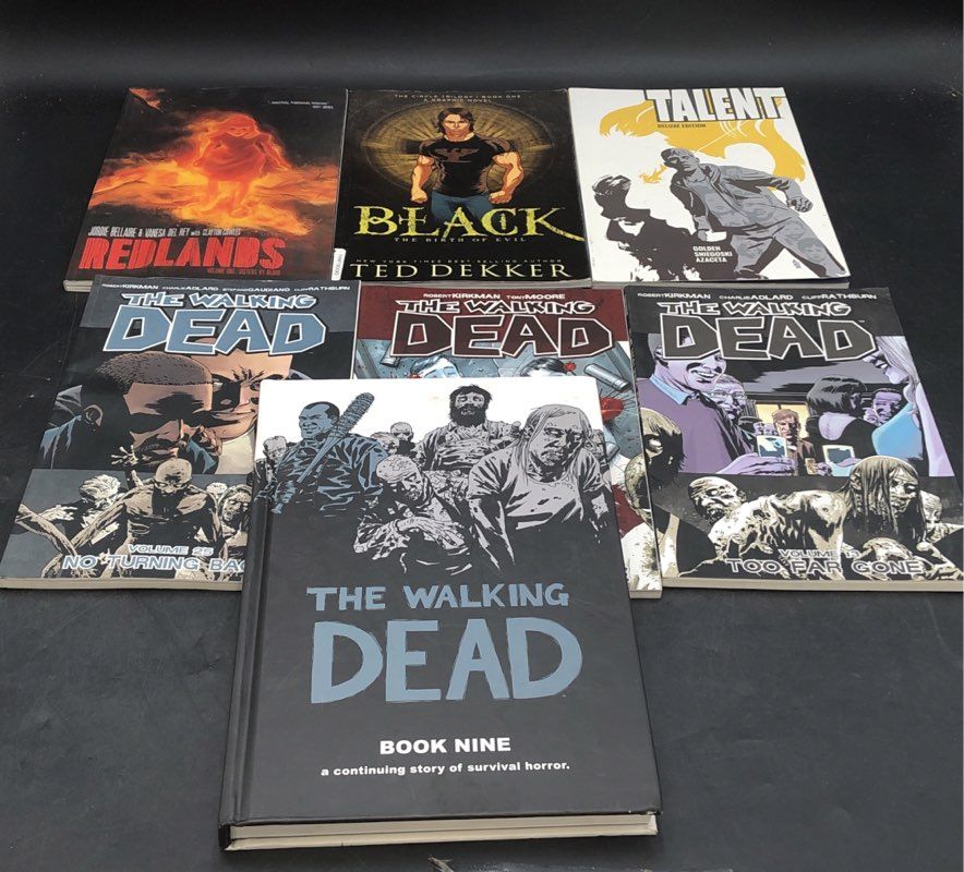 The Walking Dead Book 9 + Vol 1 TPB Graphic Novel 7 Book Lot Image Comics