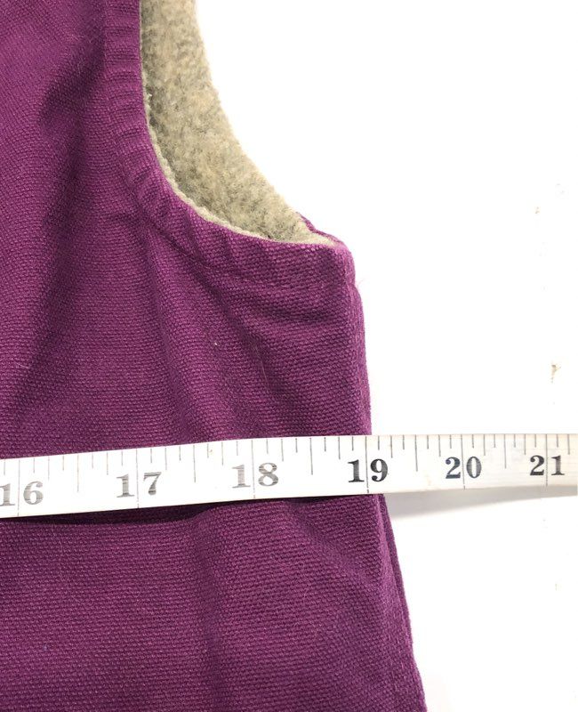 Carhartt Women's Purple Sandstone Sherpa Lined Mock Neck Vest Sz XS WV001