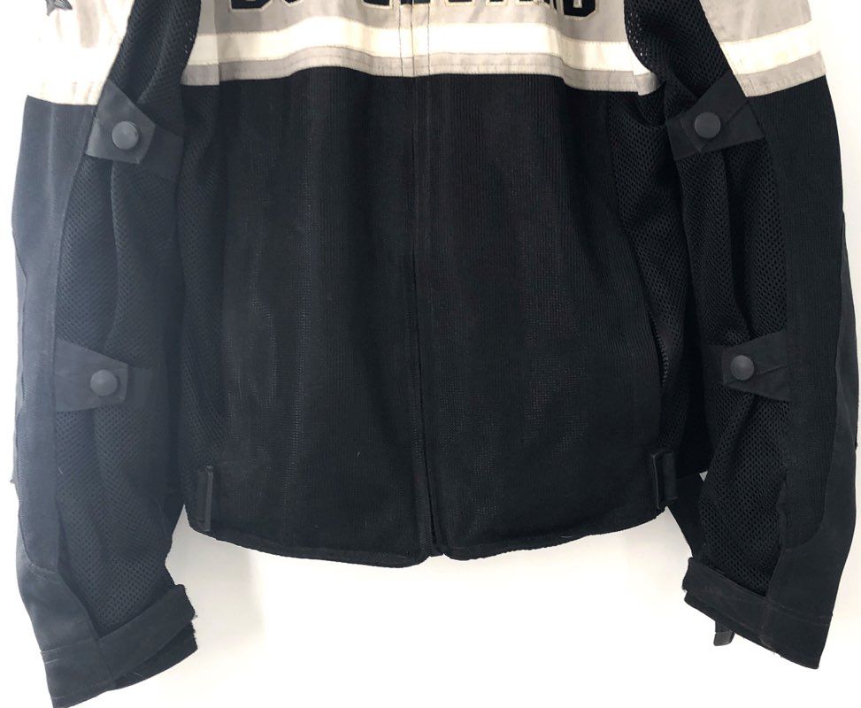 Suzuki Boulevard Men's Black Mesh Motorcycle Jacket Padded Authentic Sz L