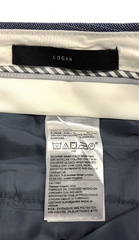 Banana Republic Women's Logan Blue Plaid Straight Leg Pants NWT Sz 10