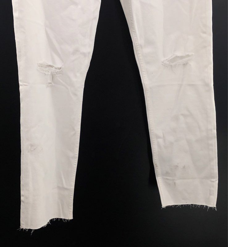 GAP Women's White Vintage Slim Mid Rise Distressed Jeans Sz 31/12R NWT