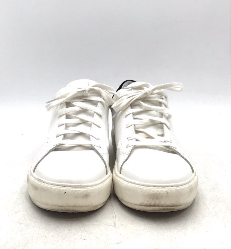 Kurt Geiger Men&#39;s White Leather Lace-Up Low-Top Athletic Shoes - Size EUR 46