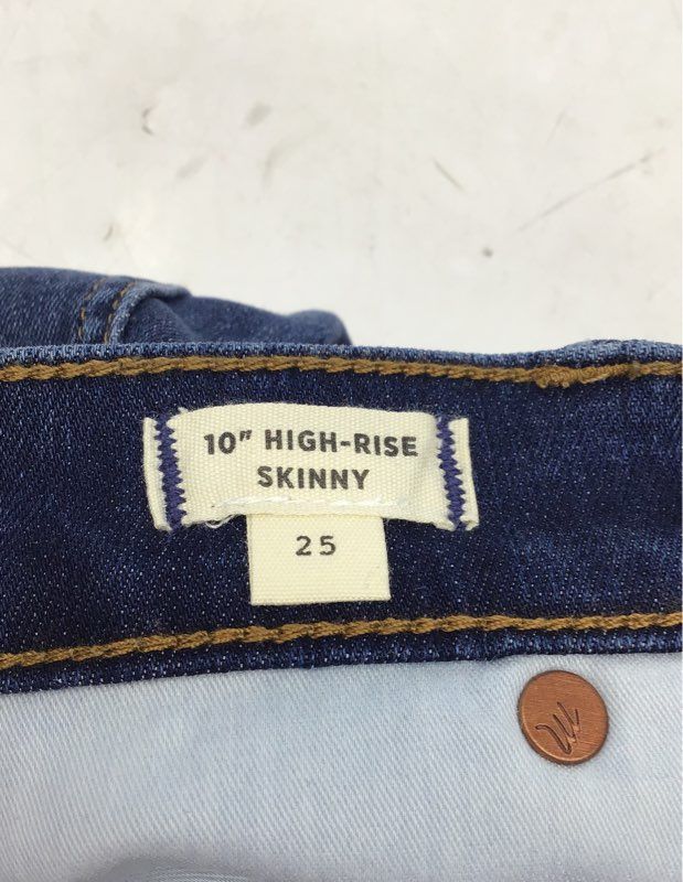 Madewell Women's 10-Inch High-Rise Skinny Jeans Dark Wash Denim Sz 25 NWT