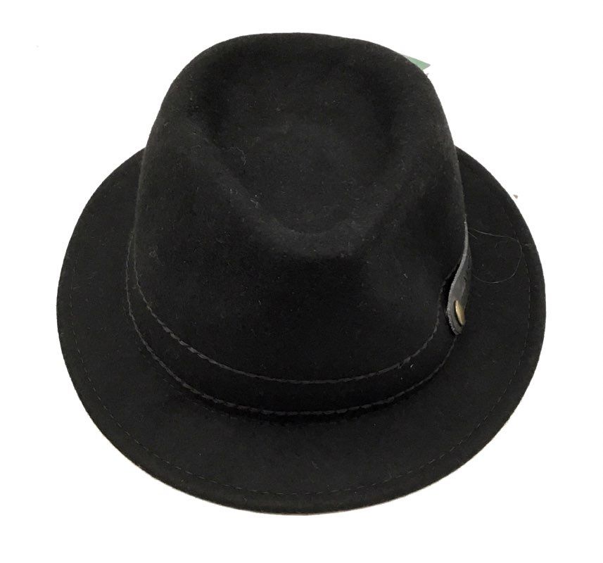 NWT Woolrich Men's Black Fedora Hat - Size M