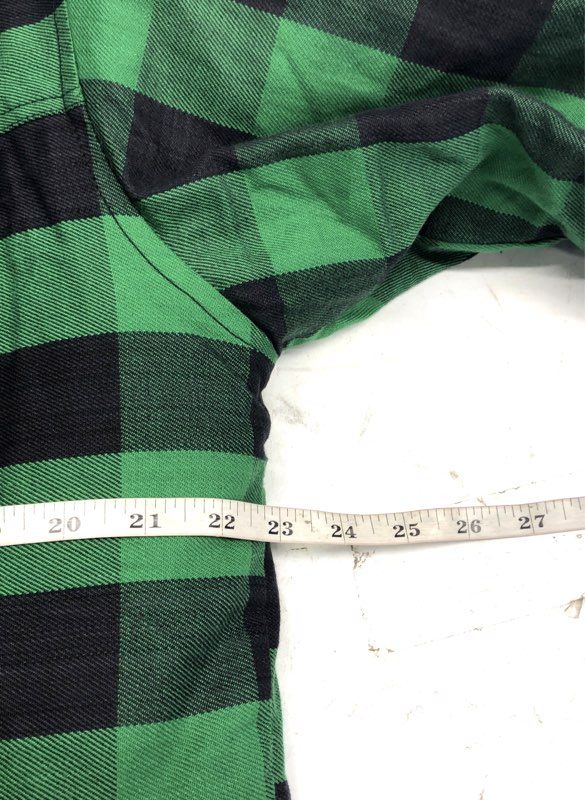 Vance Leather Men's Green Plaid Flannel Motorcycle Riding Shirt Jacket Sz M