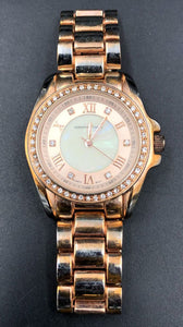 Adrienne Vittadini 1034 Women's Rose Gold Stainless Steel Quartz Watch (+COA)