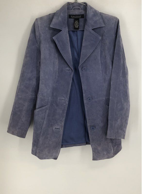 Dialogue Women's Blue Suede Jacket - Size XS