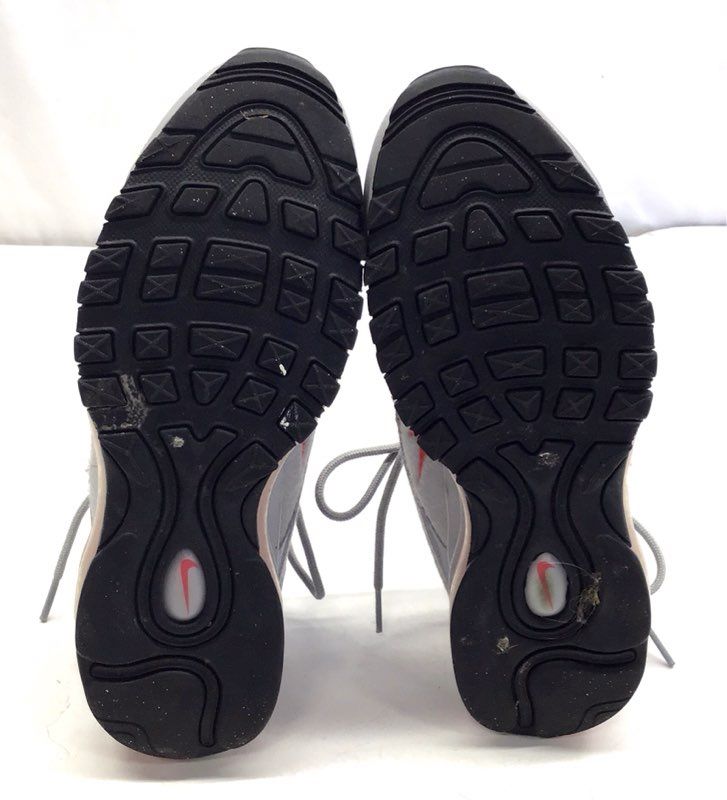Nike Air Max 97 Wolf Grey Solar Red GS Kids Running Shoes CD4831-002 Size 7Y