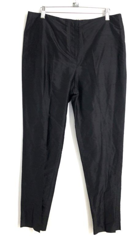 Renfrew Collection Women's Black Silk Tapered Leg Pants Made in USA NWT Sz 8