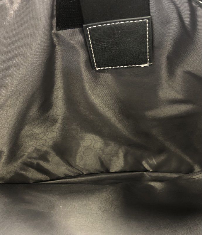 Kenneth Cole Reaction Black Faux Leather Laptop Tote Bag Business Handbag