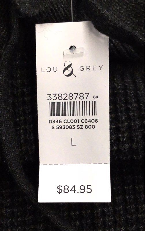 NWT Lou & Grey Men's Gray Sweater - Size L