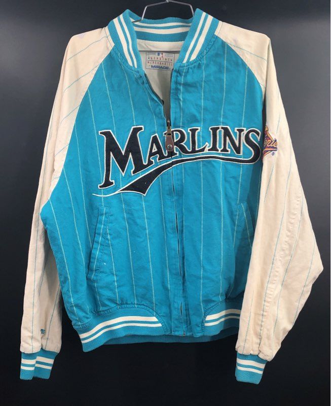 Vintage 1997 Florida Marlins World Series Champions Jacket Mirage MLB Sz M