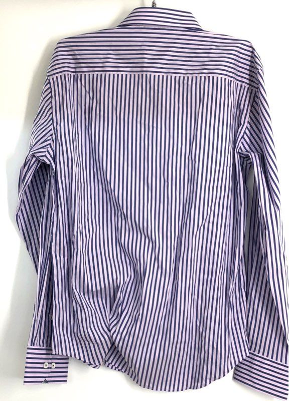 Bugatchi Men's Long Sleeve Button Down Shirt Lot 7 NWT Lavender Striped Sz M