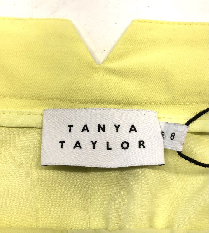 Tanya Taylor Women's Brett Shorts Zest Yellow Gold Button Tailored Sz 8 NWT