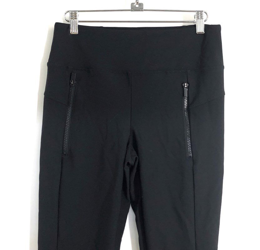 Athleta Women's Black Stellar Tight Zipper Pocket High Rise Vented Leggings Sz S