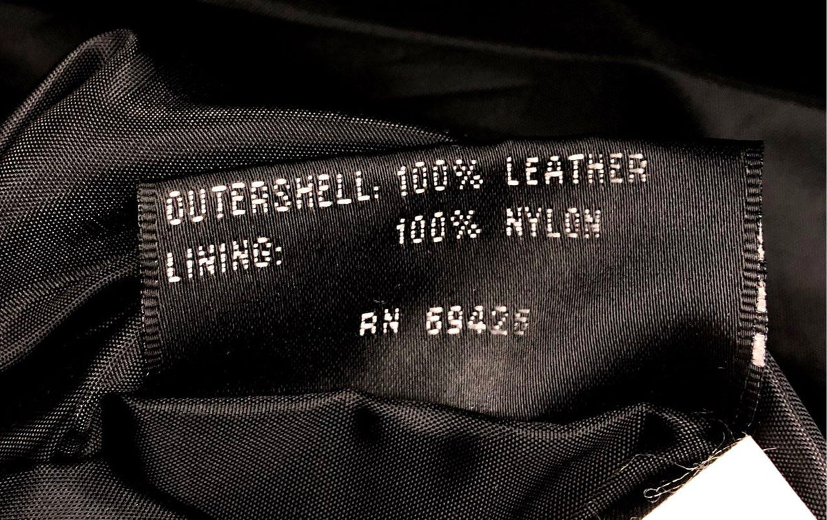M. Julian Wilsons Men's Black Leather Button Front Car Coat Jacket Sz M