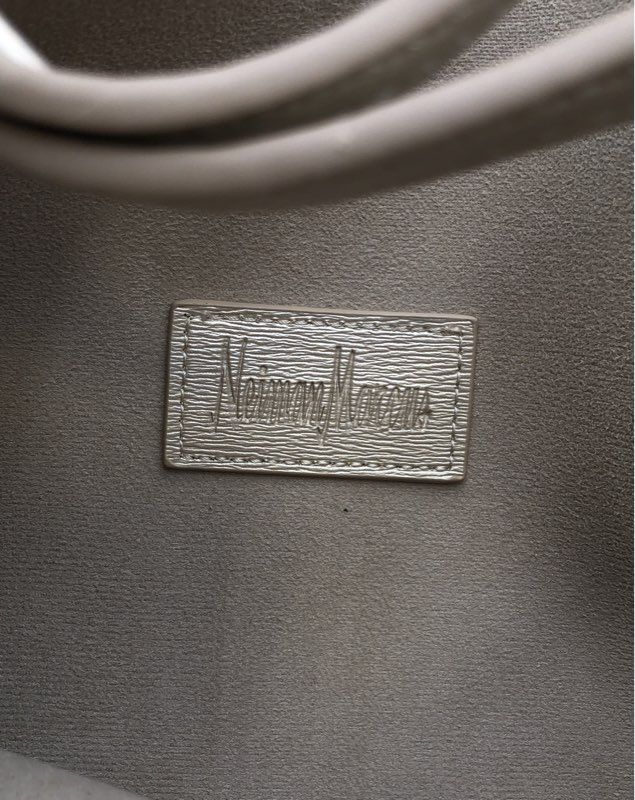 Neiman Marcus Metallic Champagne Gold Multi-Strand Handle Tote Bag