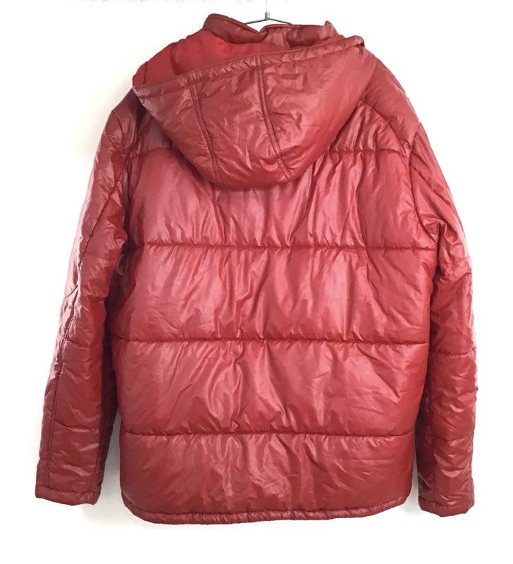 True Religion Men's Ruby Red Hooded Shiny Puffer Jacket NWT Size 3XL