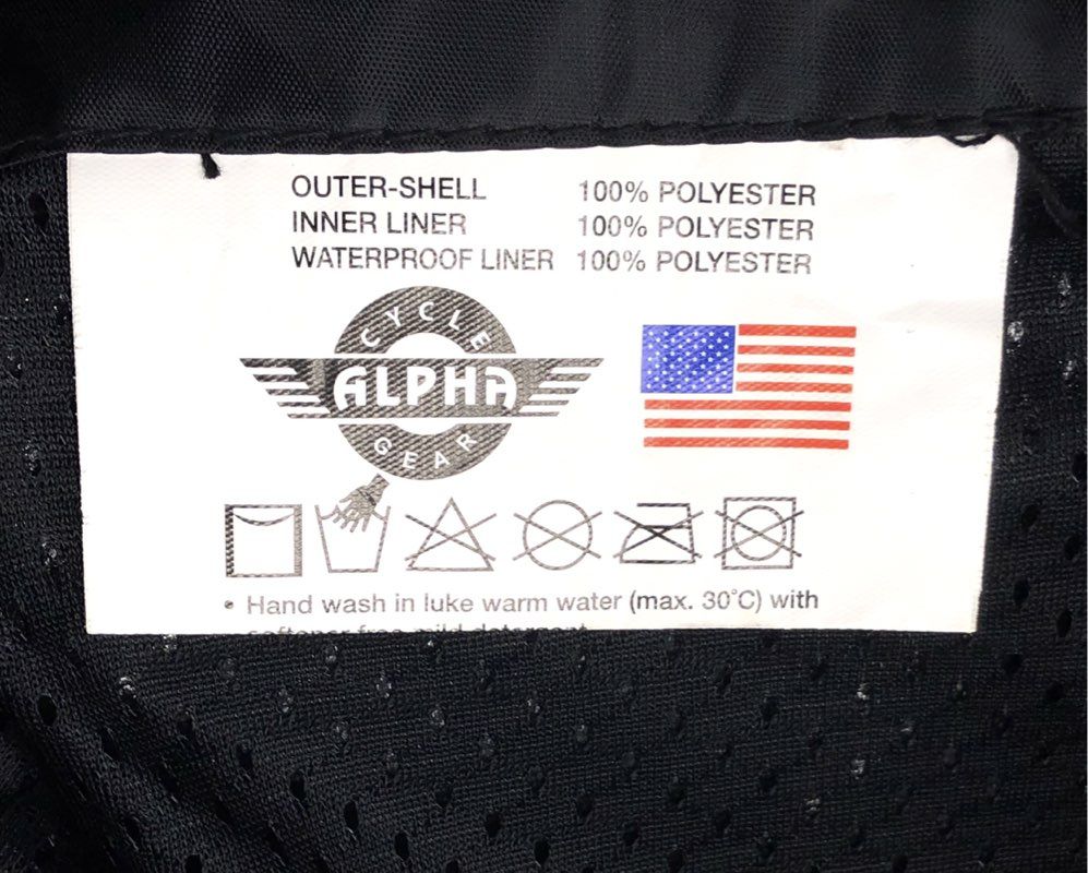 Alpha Cycle Gear Men's Black Grey Hi-Vis Motorcycle Riding Jacket Sz 3XL