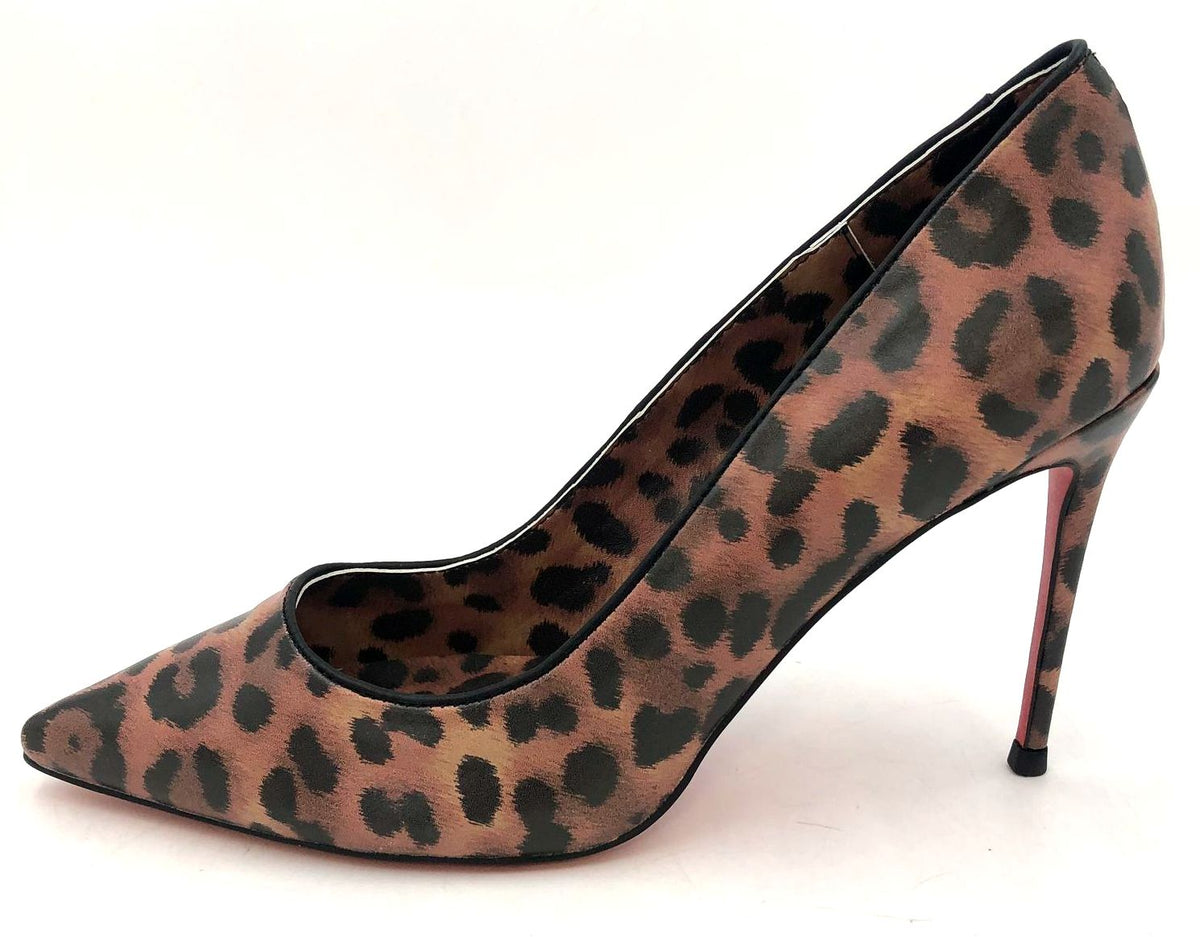 Christian Louboutin Inspired Women's Tan/Brown Cheetah Print Pump Heels - Sz 42
