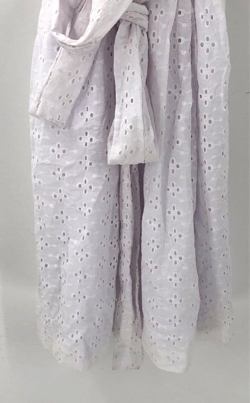 NWT Tommy Hilfiger White Eyelet Belted Cotton Shirtdress Women's Size 8