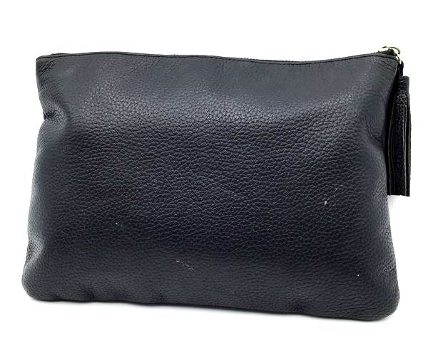 Kate Spade Black Leather Logo Clutch (+COA)