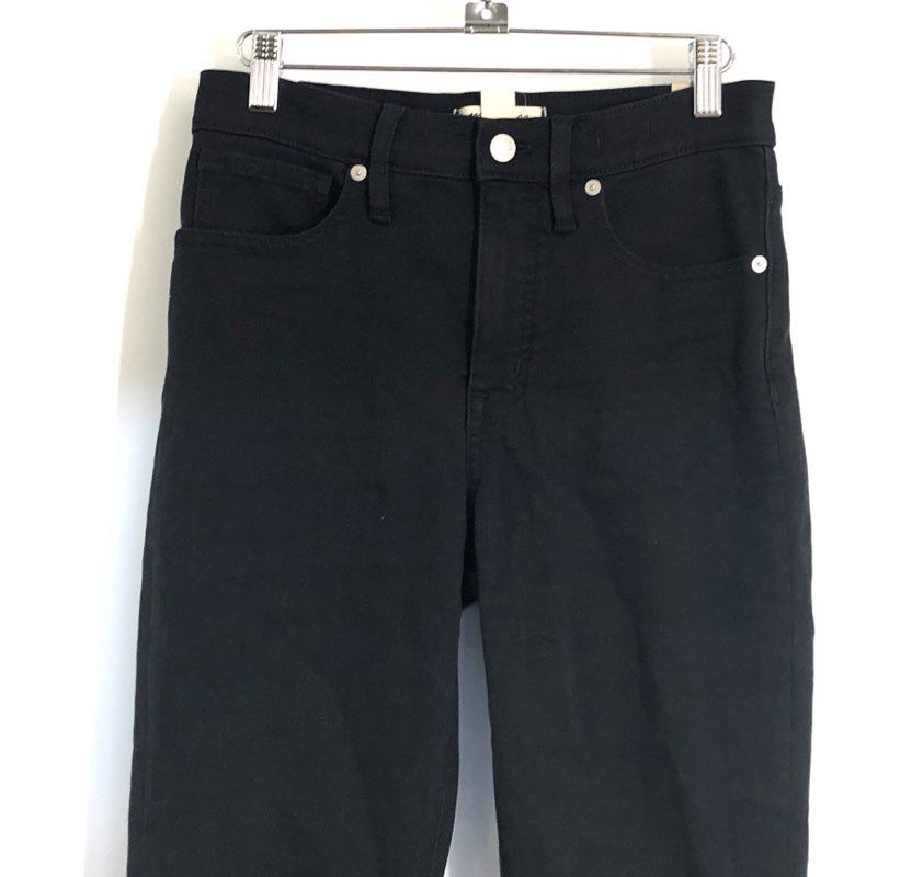 Madewell Women's 9" Mid-Rise Skinny Jeans Black Tencel Blend NWT Sz 27T