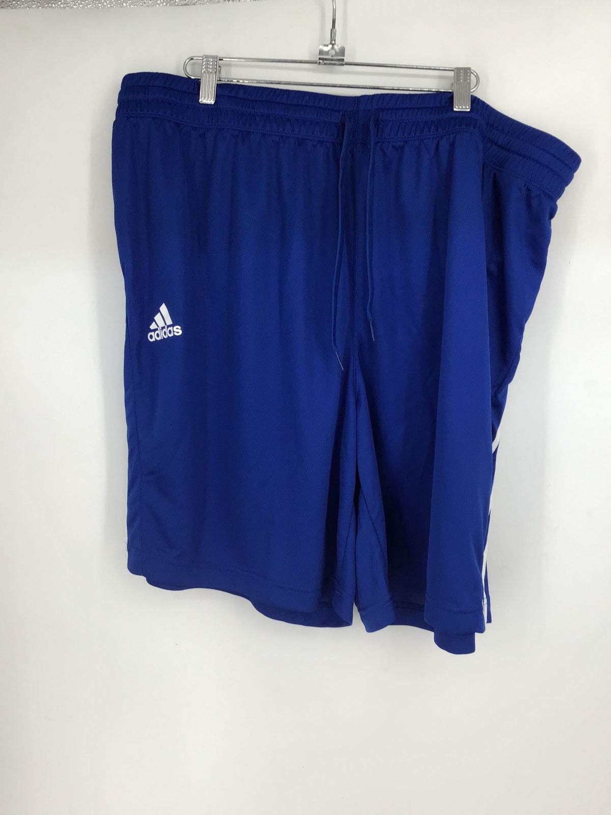 NWT Adidas Men&#39;s Royal Blue 3 Stripe Athletic Shorts - Size 2XL Lot Of 3