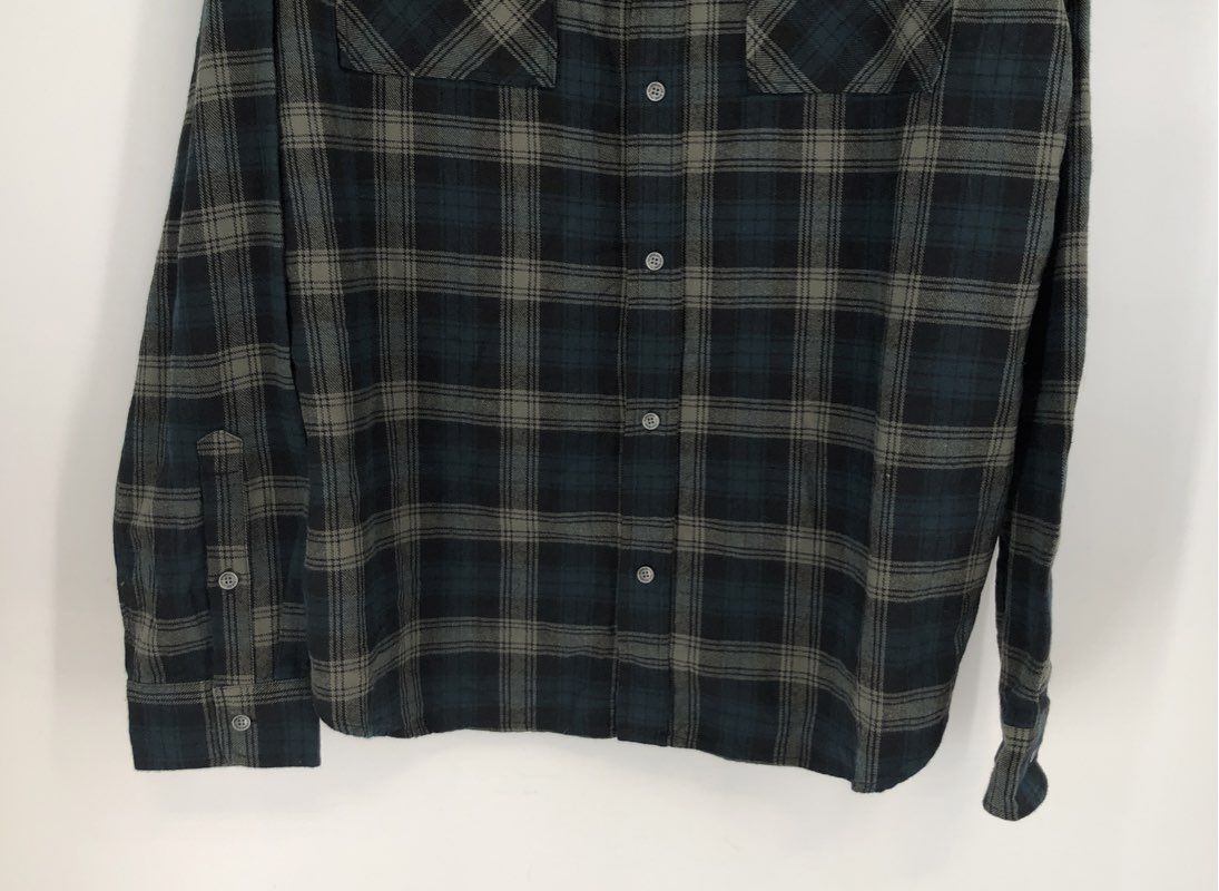 NWT True Religion Men's Poseidon Onyx/Kalamata Button-Up Shirt - Size 3XL