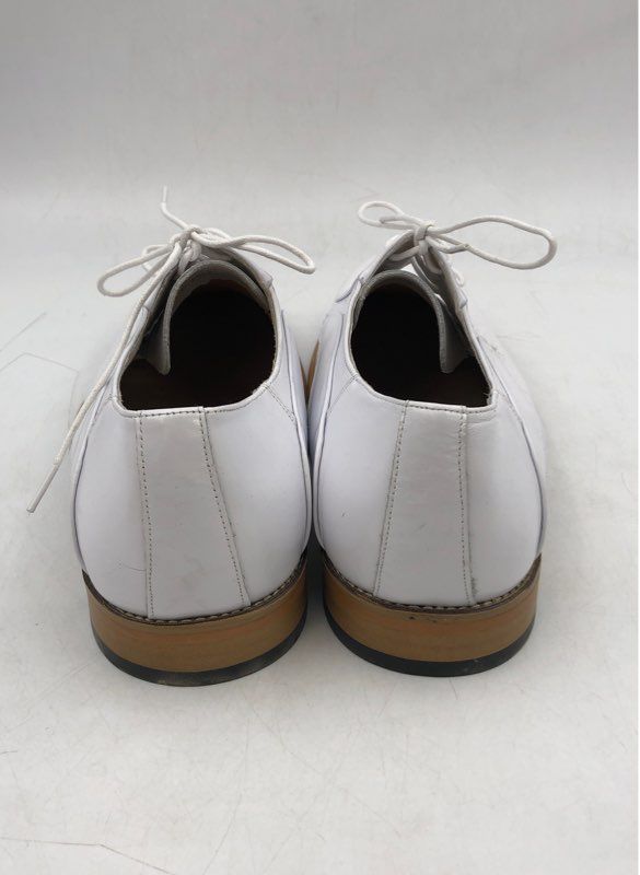 Giovanni Men&#39;s White Almond Toe Lace-Up Oxford Dress Shoes - Size 12