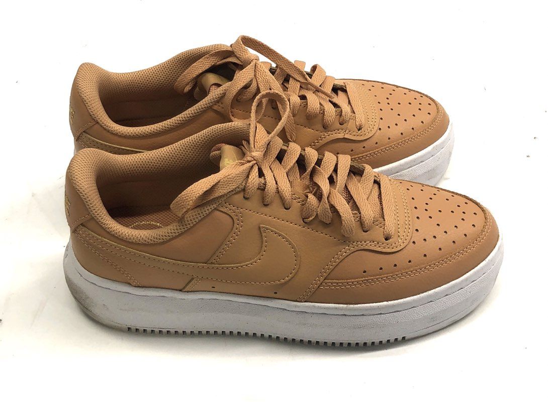 Nike Court Vision Alta LTR Vachetta Tan Women's Platform Sneakers Size 9