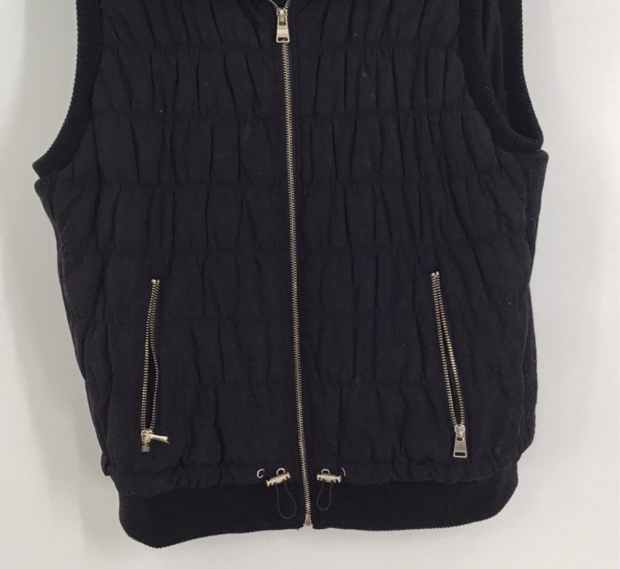 Calvin Klein Women&#39;s Black Collared Full-Zip Performance Vest - Size 1X