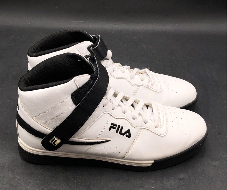 Fila Vulc 13 Mid White Black Men's Lifestyle Sneakers Size 10.5