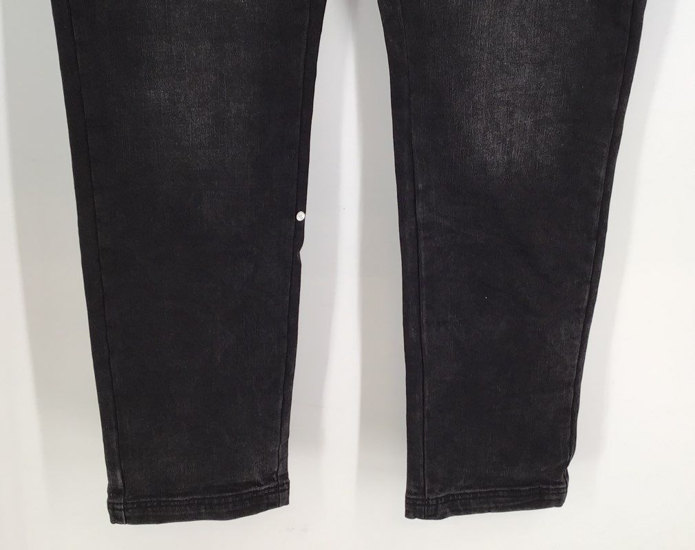 NWT Born Fly Men&#39;s Black Dark Wash Straight Jeans - Size 38