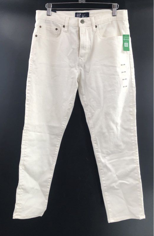 Gap Men's Slim White Jeans Soft Wear Denim Stretch Pants 32x28 NWT