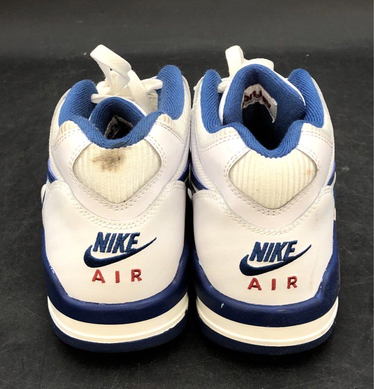 Nike Air Flight 89 White Military Blue Basketball Sneakers Youth Size 6.5Y