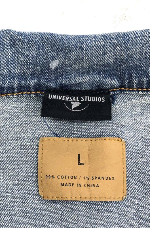 Universal Studios Retro Neon Marquee Denim Trucker Jacket Sz L