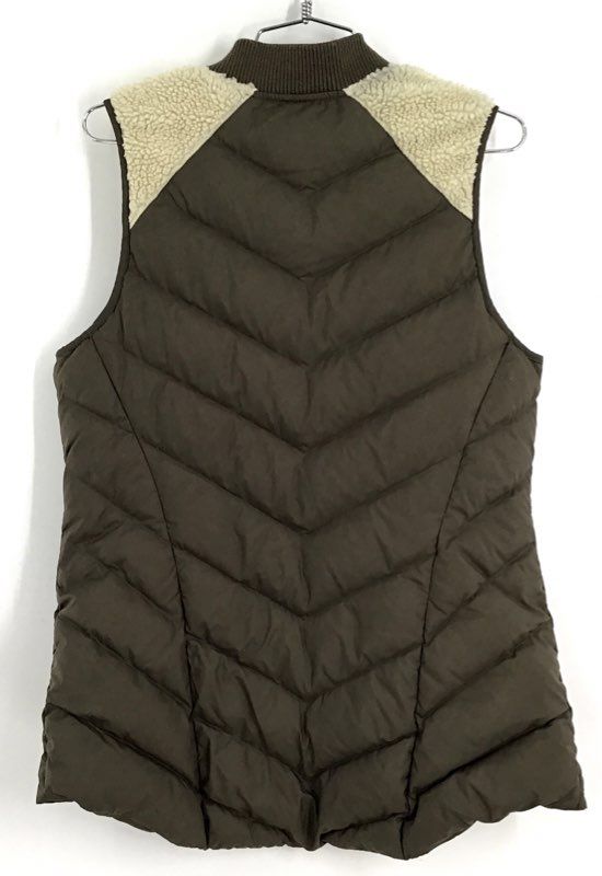 Athleta Women&#39;s Brown Beige Puffer Vest - Size Medium