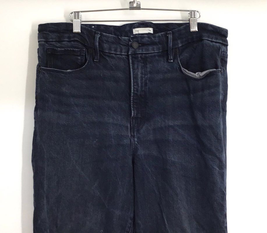 Good American Women's Good Legs Flare Jeans Dark Wash Indigo Stretch Size 15