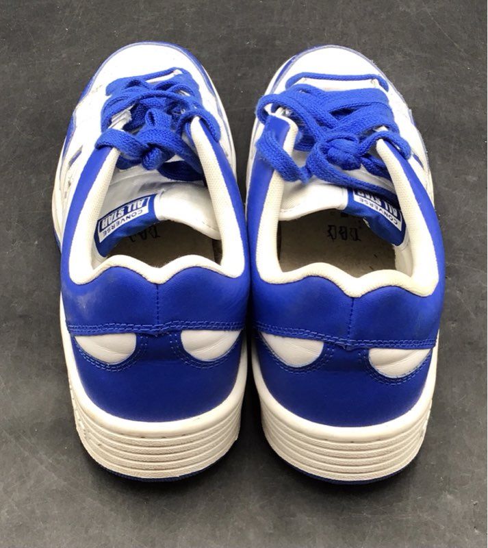 Converse Weapon OX White Laser Blue Low Top Basketball Sneakers Men's Size 12