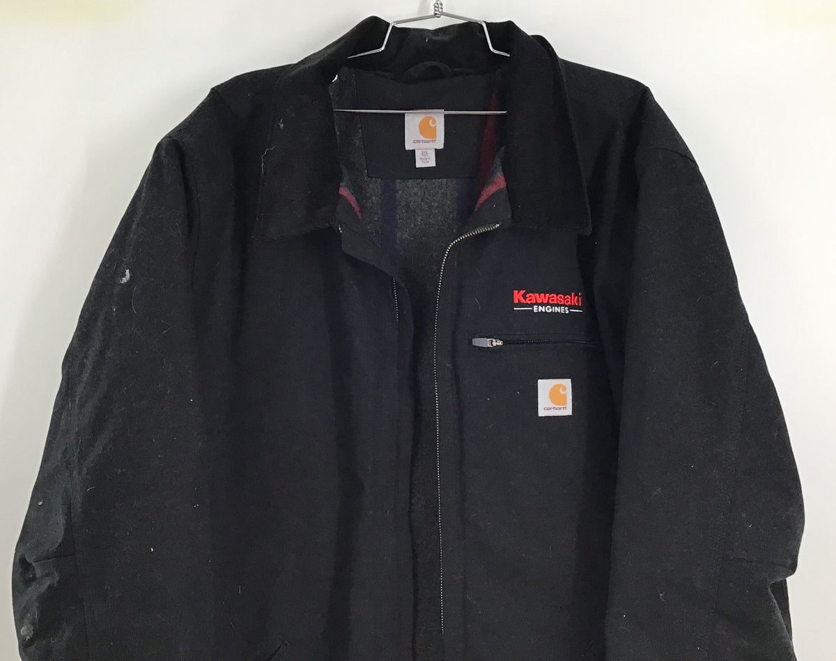 Carhartt Men&#39;s Black Kawasaki Engines Collared Full Zip Jacket - Size 3XL