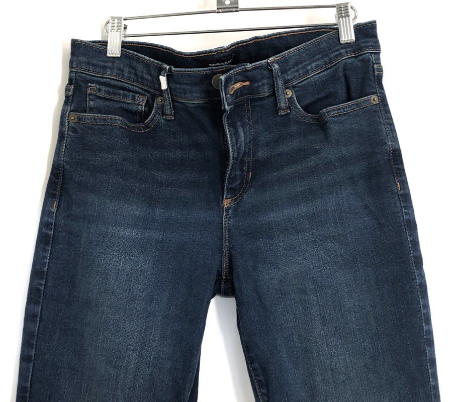 Banana Republic Women's Dark Wash Blue Skinny Fit Stretch Denim Jeans Sz 28/6