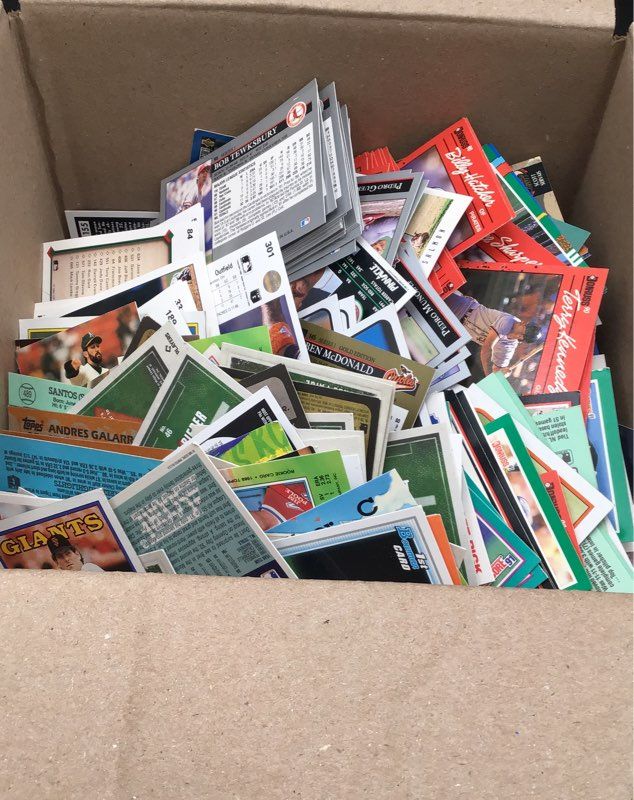 6.5 Lbs. Lot Of Baseball MLB Cards. Medium Box, Unsorted